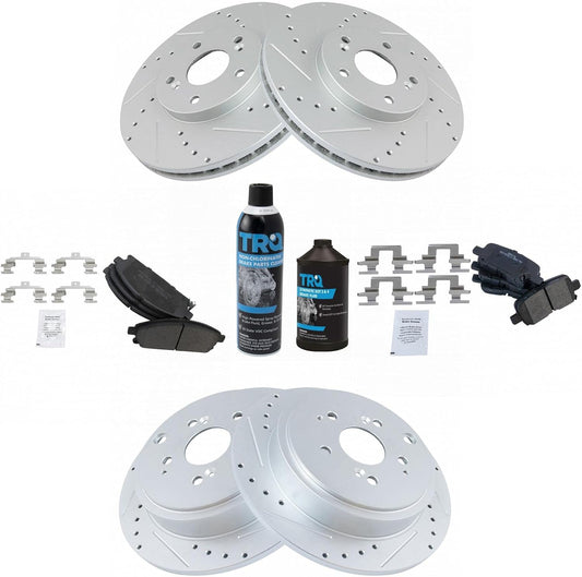 TRQ Performance Brake Pad & Rotor Kit for Acura MDX 2003-2006