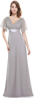 Ever-Pretty Chiffon V-Neck Floor Length Bridesmaid Dress (Style RP6N)