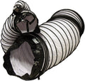 Rubber-Cal White Air Ventilation Duct Hose, 10x25' - Fully Stretched