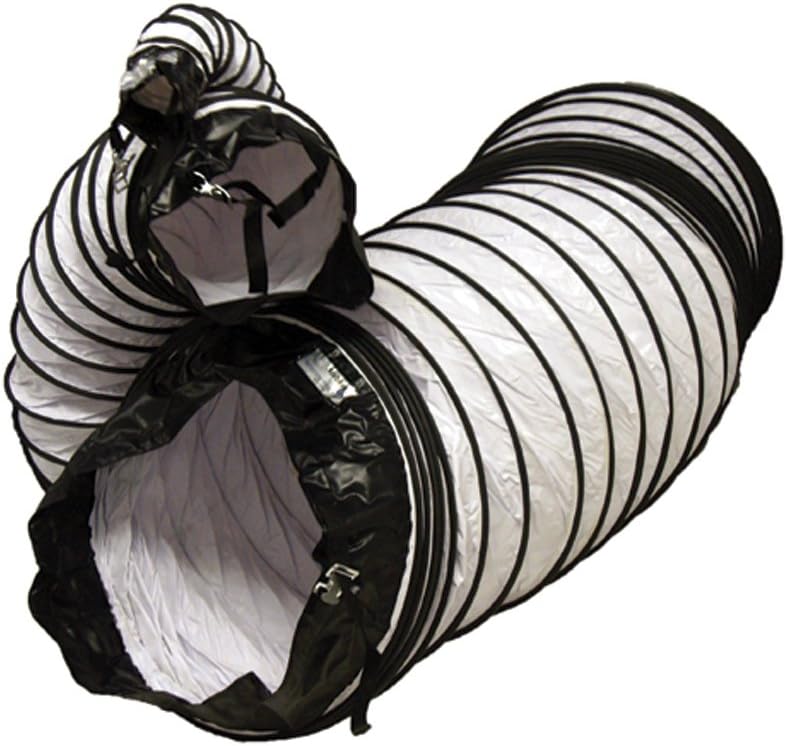 Rubber-Cal White Air Ventilation Duct Hose, 10x25' - Fully Stretched
