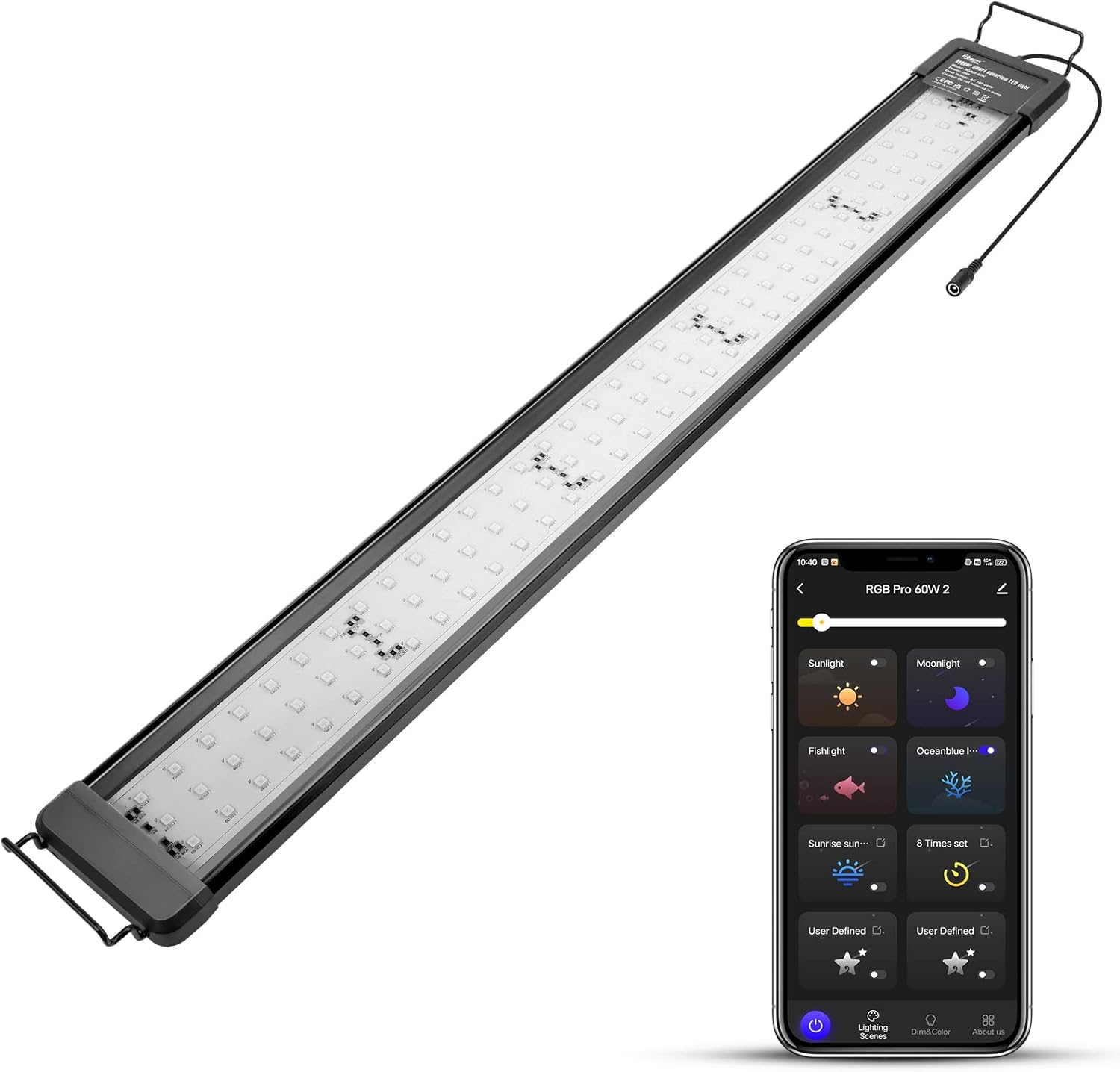 hygger 50W Smart Aquarium Light with Bluetooth App Control