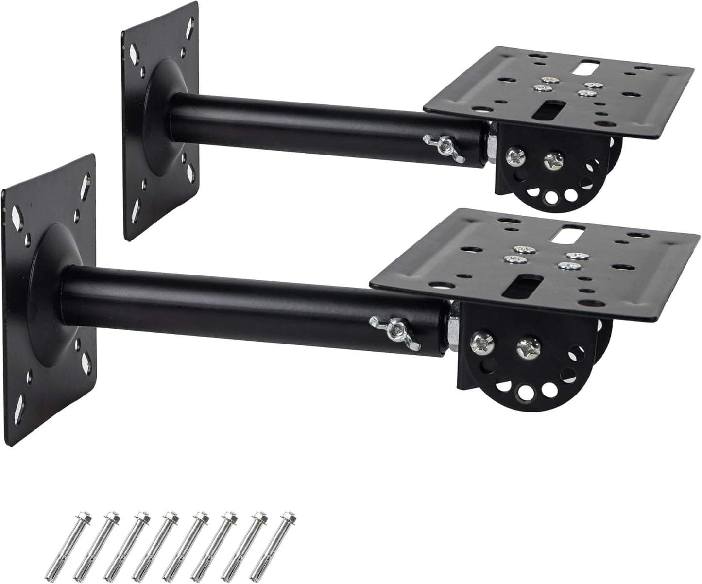 80lb Capacity Speaker Mounts | Wall/Ceiling/Shelf | Swivel & Tilt | 2 Pack