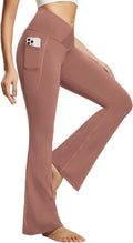 baleaf V Crossover Flare Leggings with Pockets - Flattering High