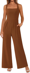 PRETTYGARDEN Women's Dressy Summer Sleeveless Jumpsuit for Fashion
