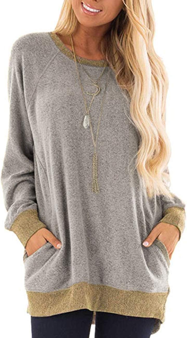 MISFAY Women's Cozy Pocket Tunic Sweatshirt
