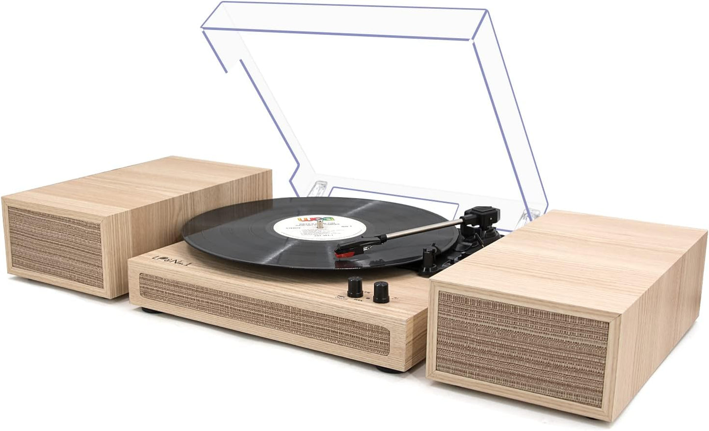 Wireless Vinyl Turntable Set with Speakers