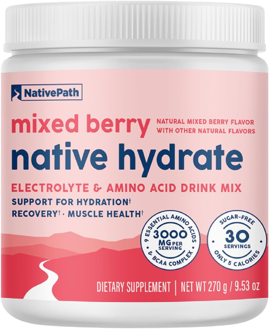 Native Hydrate Electrolyte Powder with BCAAs for Hydration