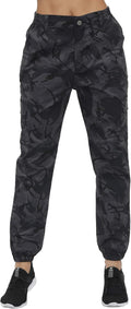 Women's Camo Cargo Pants High Waist Joggers - Elastic Waist Comfort