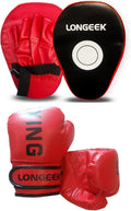 Kids Boxing Gloves and Pads Set 4/6oz for Ages 3-15 - Durable Training