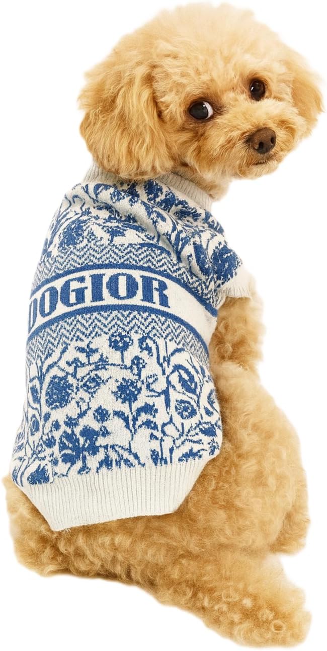 Luxury Designer Dog Clothes Sweater for Small Puppies and Dogs
