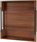 Large Ottoman Tray 20in Square Acacia Wood Serving Tray - Durable