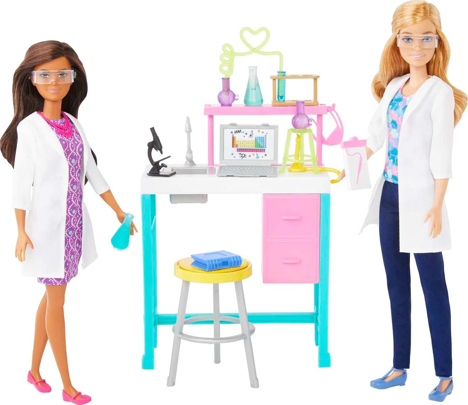 Barbie Careers Science Lab Playset with 2 Dolls & Accessories