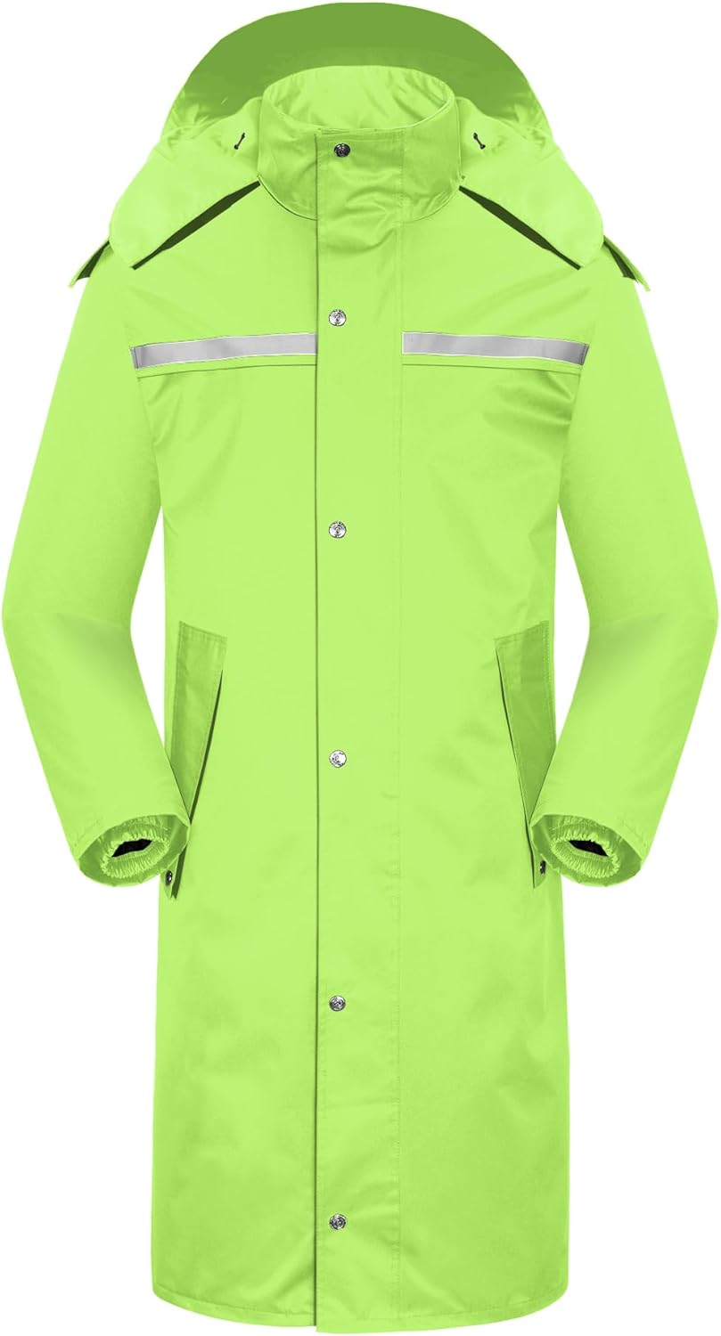 iCreek Waterproof Long Rain Jacket for Men and Women Adults