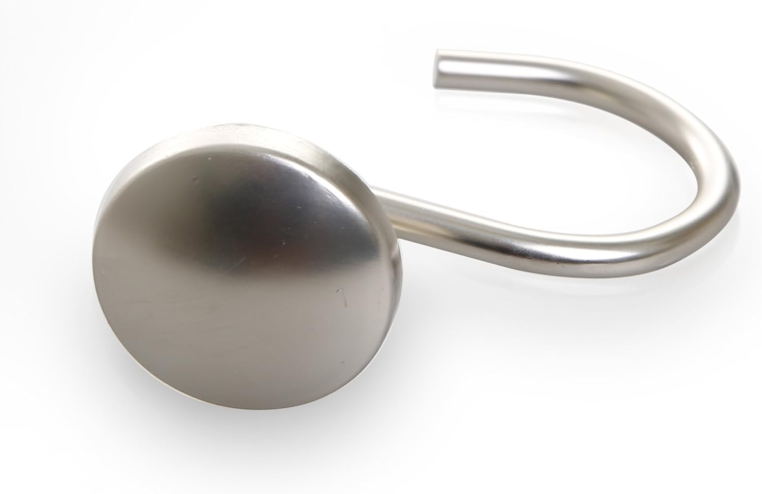 Rust-Proof Brushed Nickel Shower Hooks - Set of 12