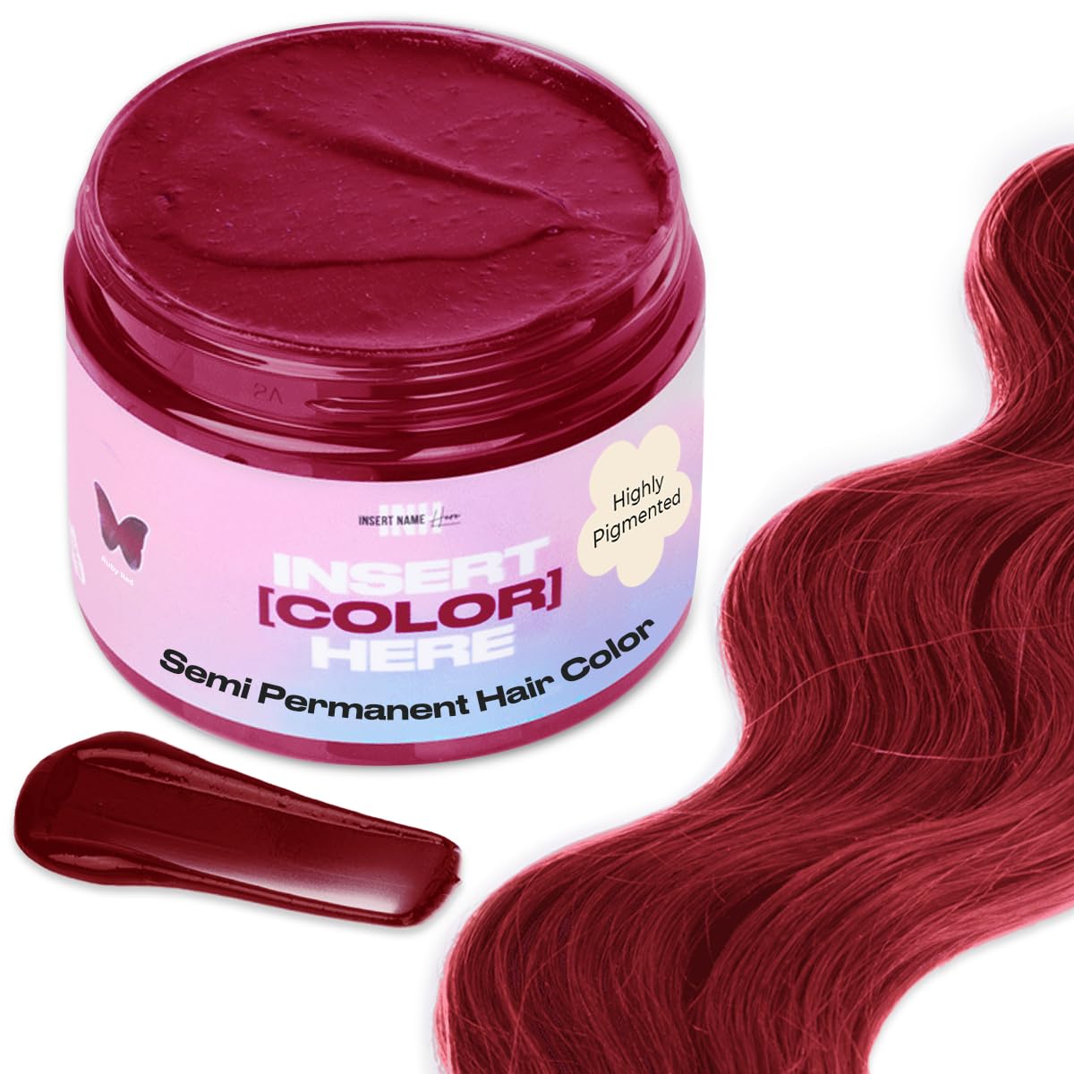 Ruby Red Hair Dye | No Bleach & No Peroxide | Vegan & Ammonia-Free