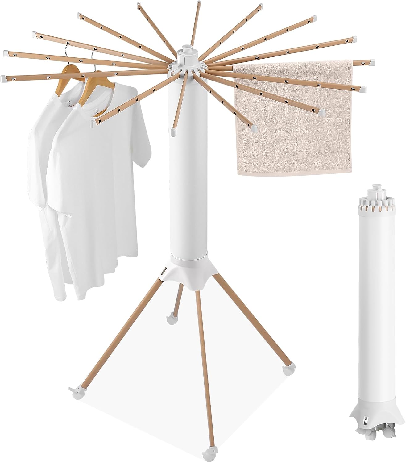 LORAK Collapsible Drying Rack: Space-Saving, 16 Poles, 70lbs Load