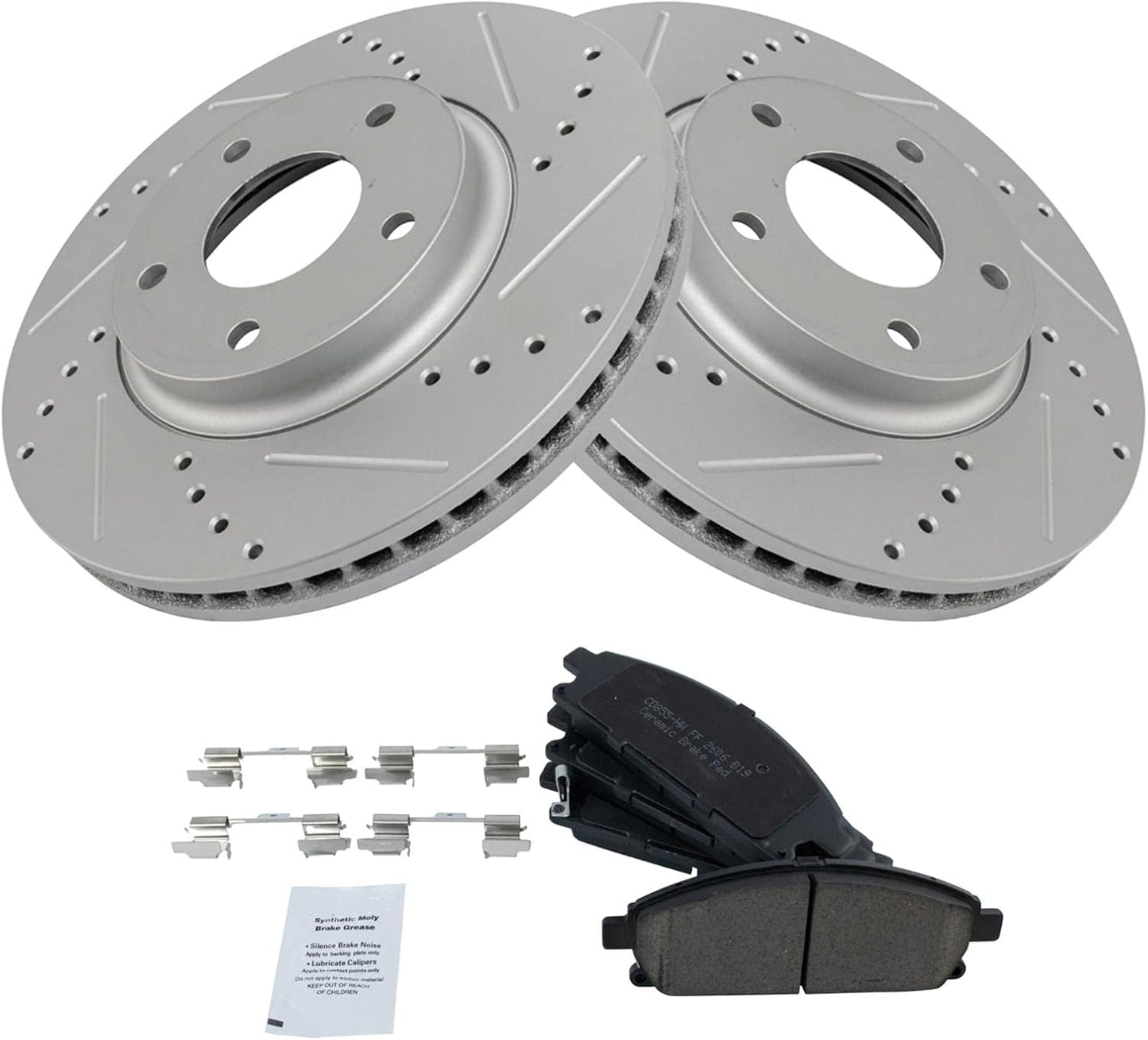 TRQ Front Performance Brake Pad & Rotor Kit for Nissan Quest