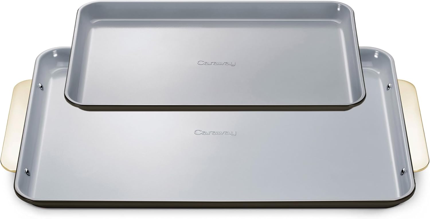Caraway Non-Stick Ceramic Baking Sheet Duo for Healthy Baking