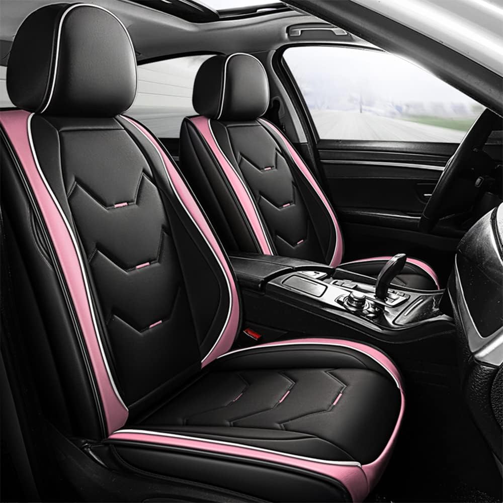 otoez Car Seat Covers Full Set for 5 Seat Vehicles in Pink