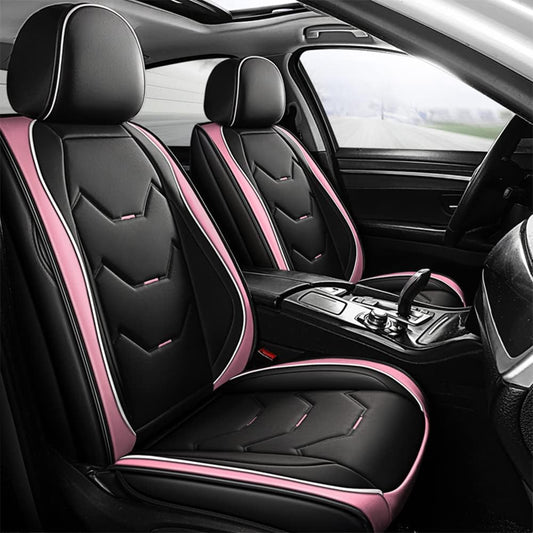 otoez Car Seat Covers Full Set for 5 Seat Vehicles in Pink