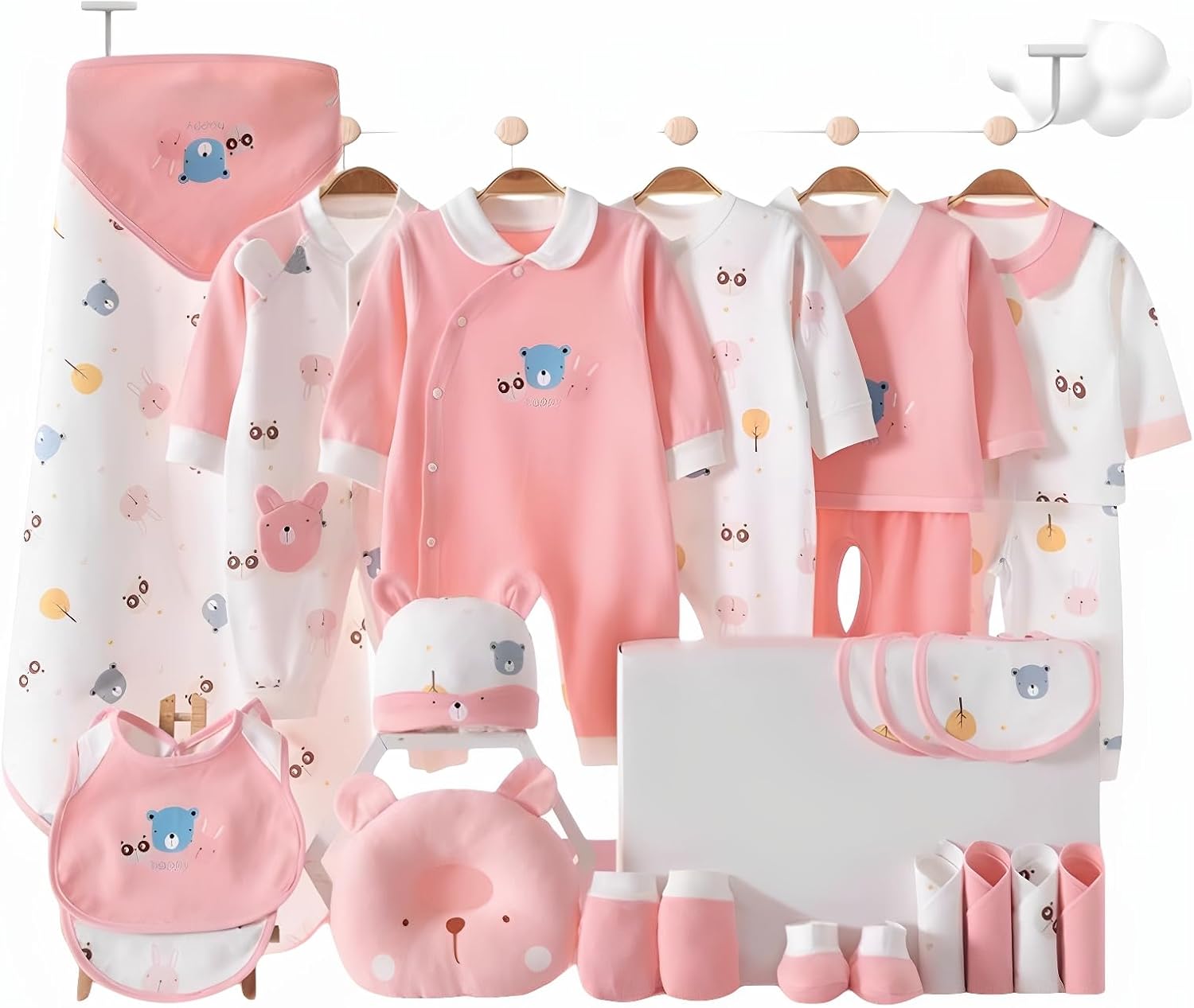 Baby Girl Clothes Set with Adorable Animal Prints for Newborns