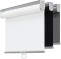 Cordless 100% Blackout Roller Shades 28in x 72in White - Total Dark