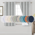 PrinceDeco 100% Blackout Curtains 54 in Length - Thermal Linen Look