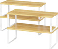 Kitchen Cabinet and Counter Shelf Organizer Set of 4 - Stackable