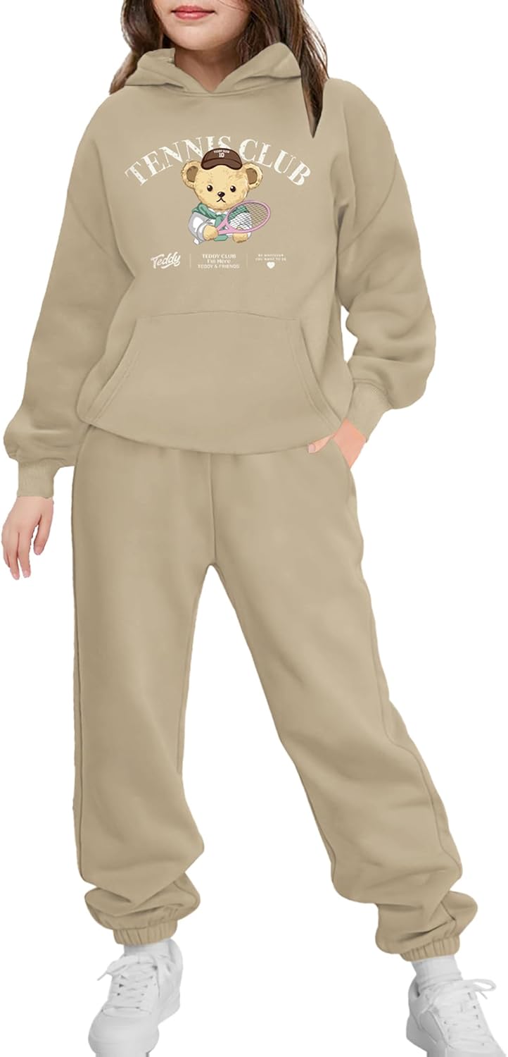 Arshinet Girls 2 Piece Outfits Hoodie Sweatsuit Sets for Fall