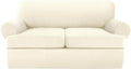 T Cushion Loveseat Slipcover 3-Piece Stretch Sofa Cover - Light Yellow