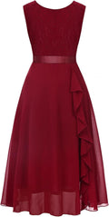 Festive Floral Lace Dress for Girls for Easter Gatherings