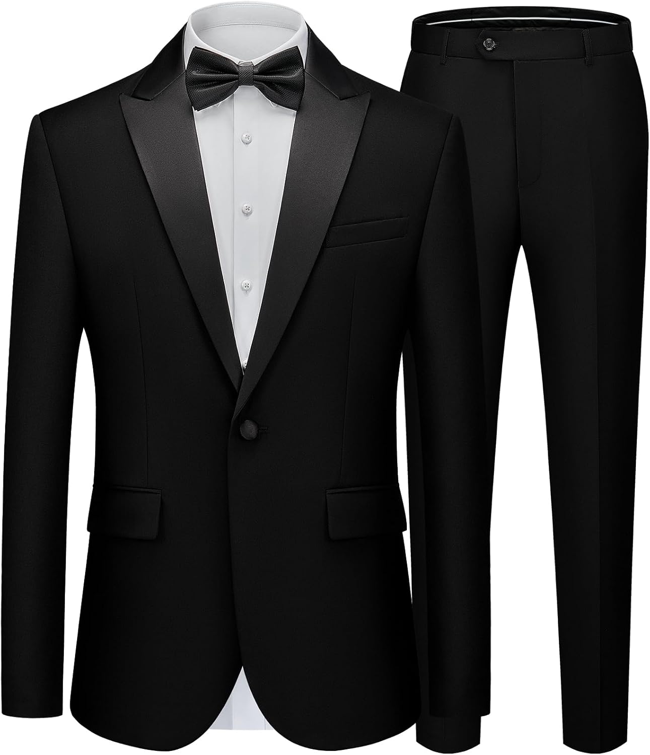 WEEN CHARM Men's Slim Fit 2 Piece Suit for Weddings and Events