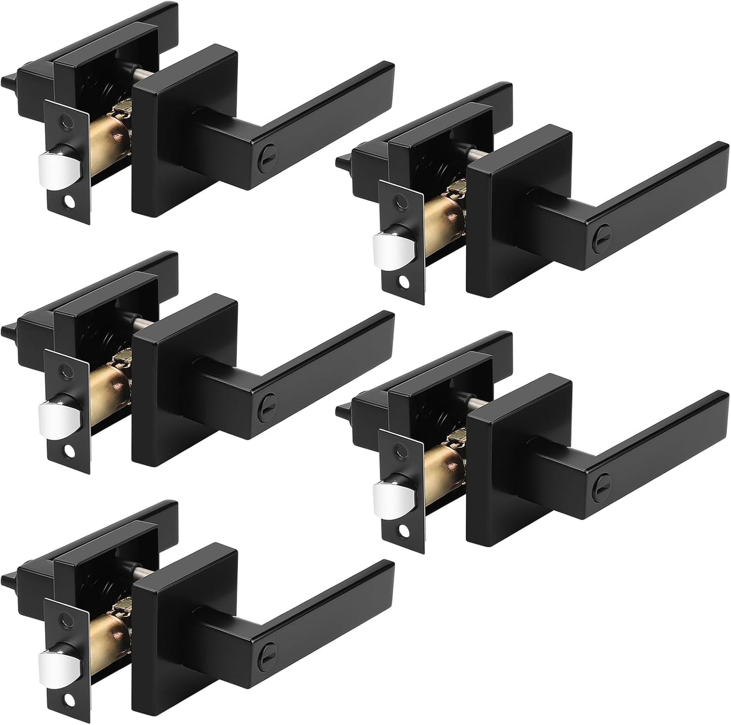 Probrico 5 Pack Privacy Door Handles for Secure Home Access