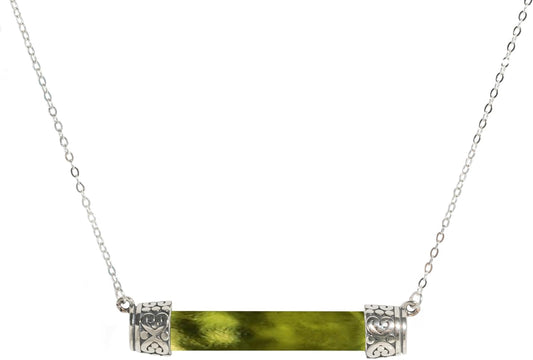 Handmade Bottoms Up Necklace with Recycled Vintage Glass Art