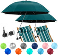 Beach Umbrella for Chair 2 PACK - UPF50+ Clamp-On Shade