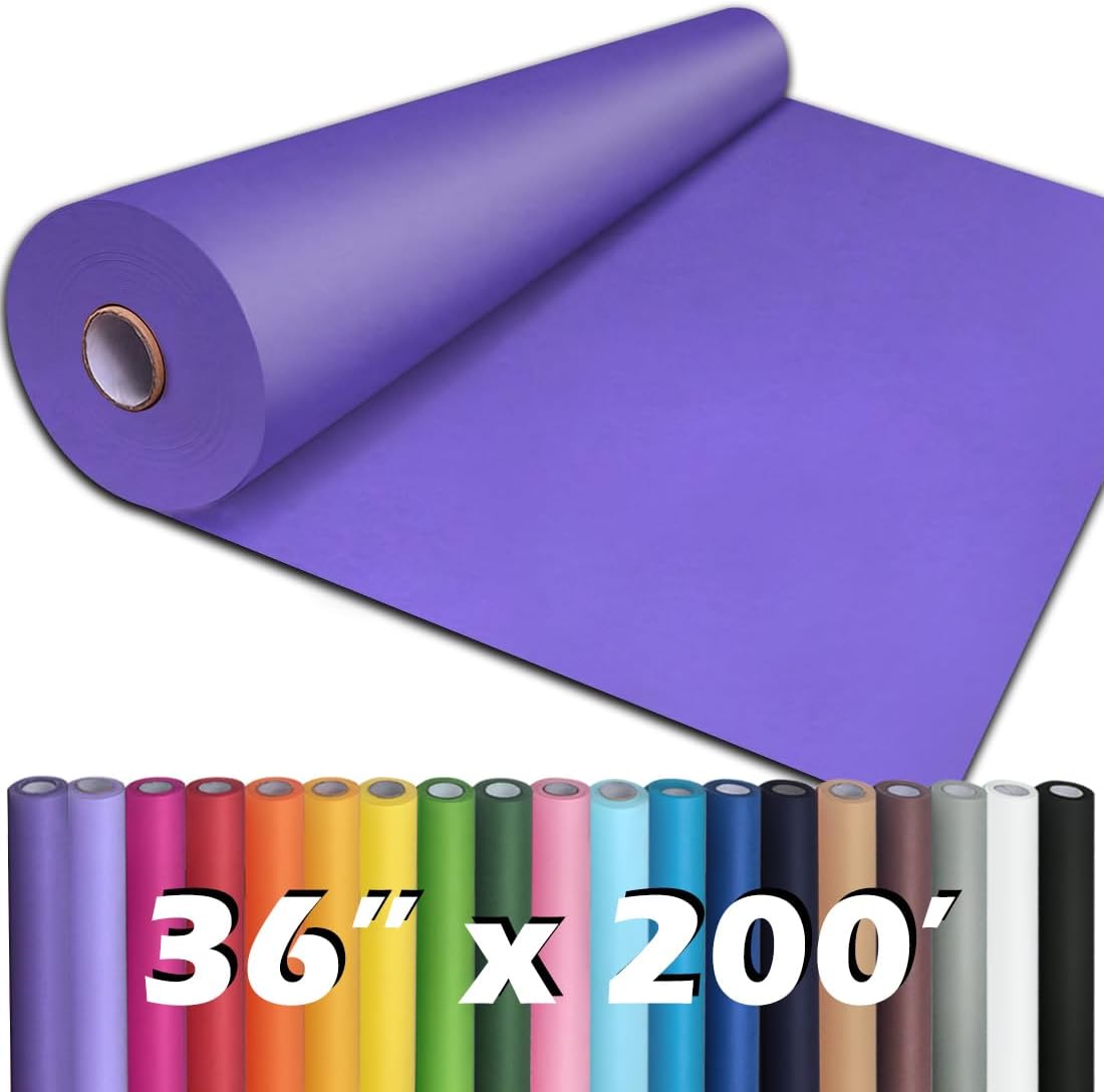PerkHomy Purple Kraft Paper Roll for Crafting and Gift Wrapping