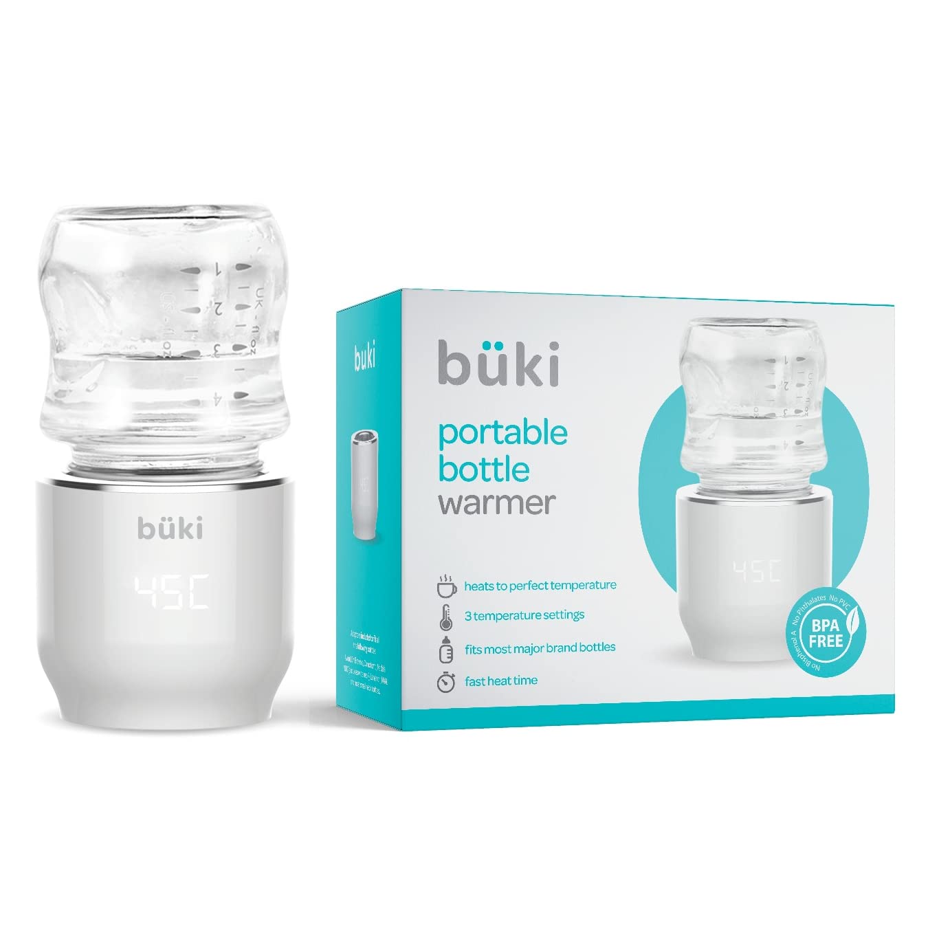 Bki Portable Bottle Warmer - Quick Heat Travel Solution