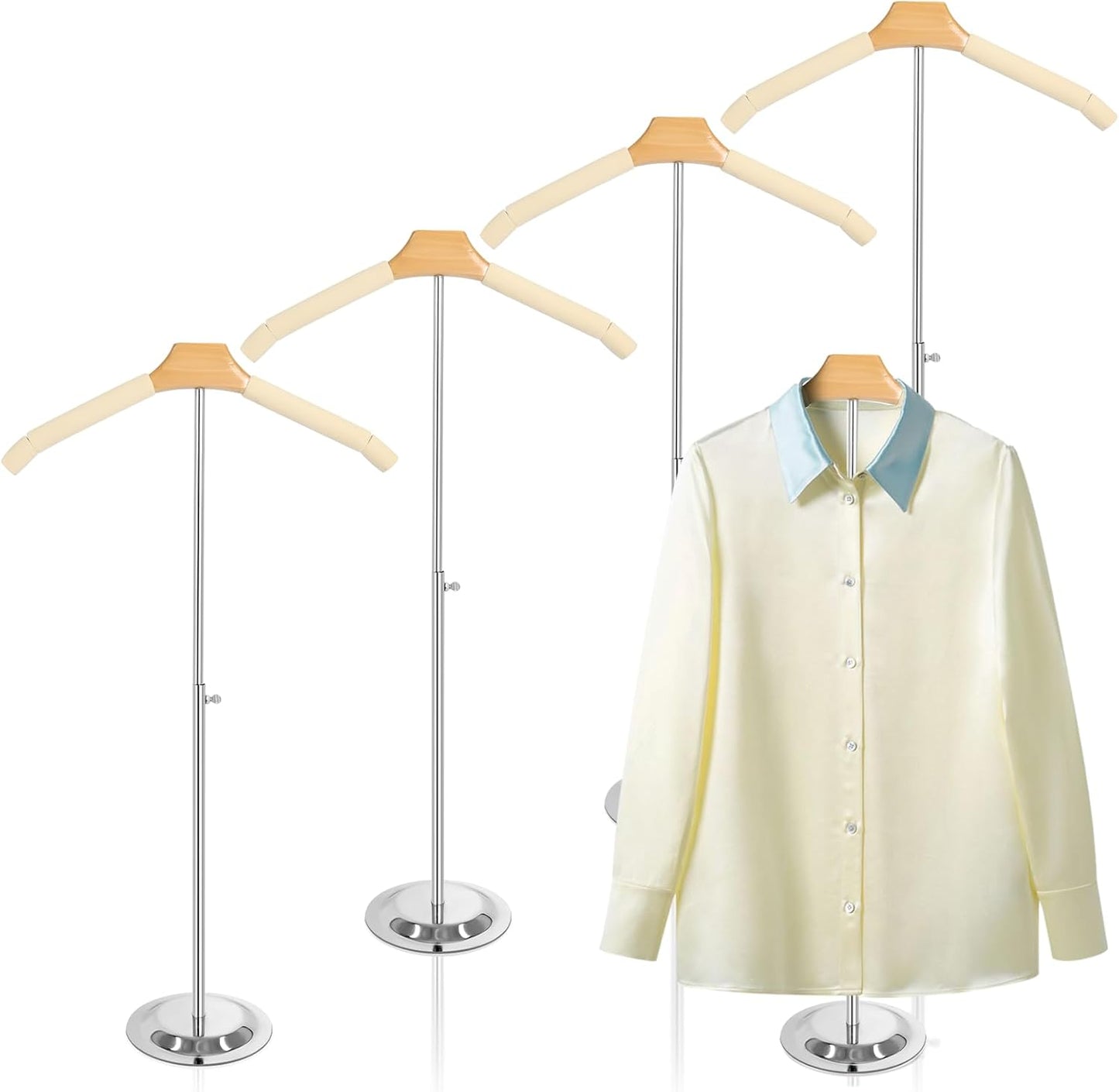 Adjustable T Shirt Display Rack for Vendors - 2 Pcs Set