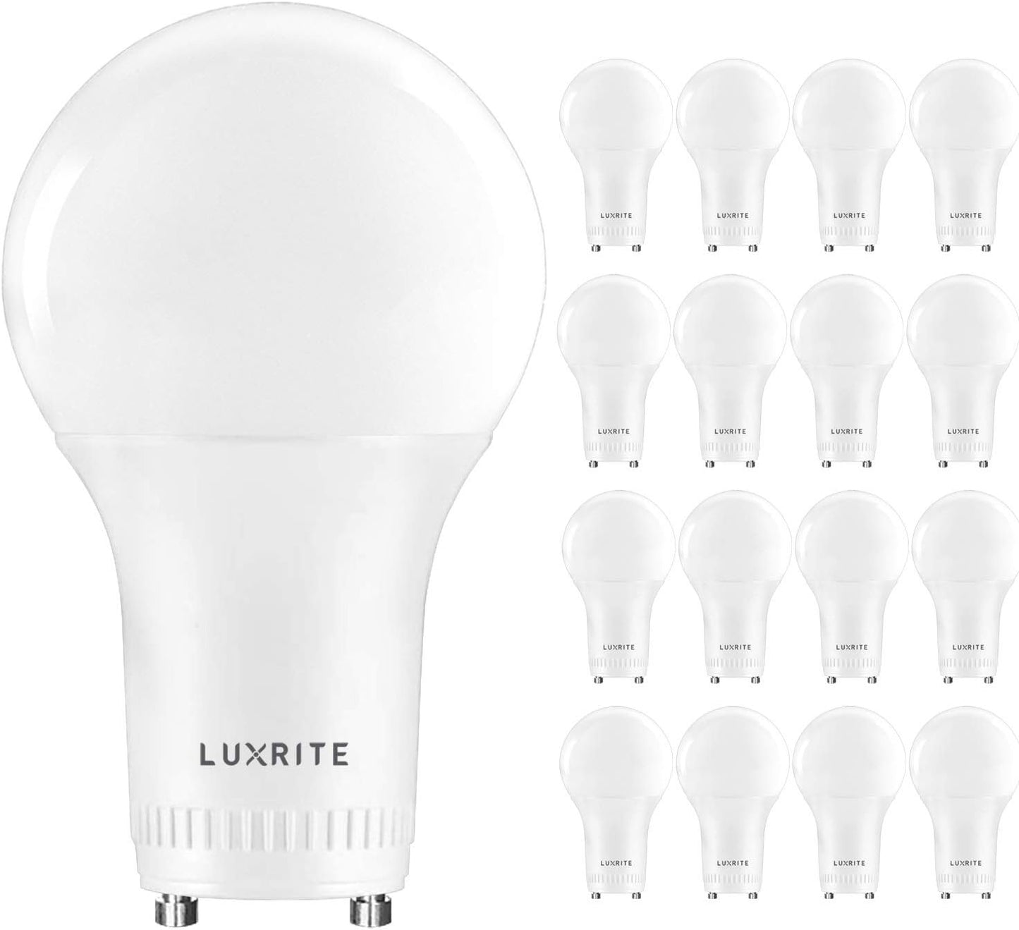 LUXRITE A19 LED GU24 Light Bulb - Bright, Dimmable, Energy Saving