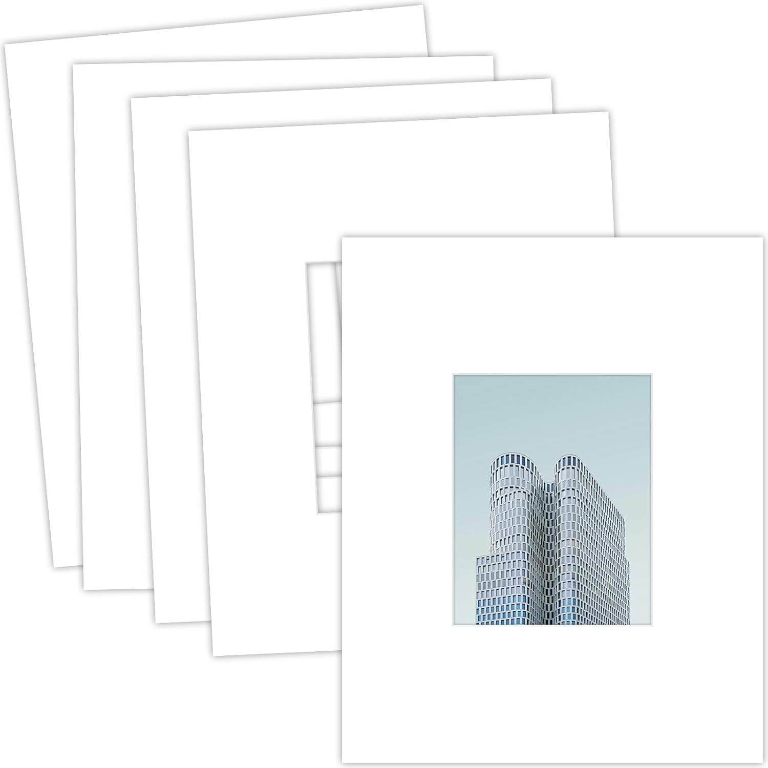 MBC Mat Board Center 5 Pack 16x20 White Picture Mats for Framing