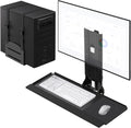 Monitor and Keyboard Wall Mount with CPU Holder - Space-Saving
