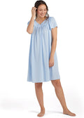 Soft tricot nightgown for women with flutter sleeves by Miss Elaine