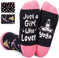 Yoga Socks for Women with Funny Poses and Message - Comfortable Gift