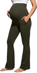 Women Butterluxe Maternity Flare Leggings with Pockets 31in - Super