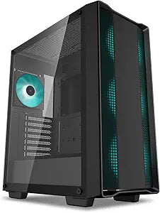 DeepCool CC560 V2 Mid-Tower ATX Case with LED Fans and Glass