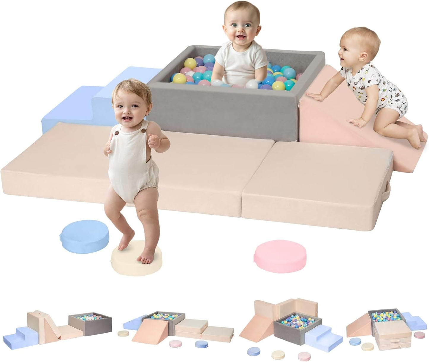 Climbing Toys for 1 Year Old - Soft Play Foam Blocks Set