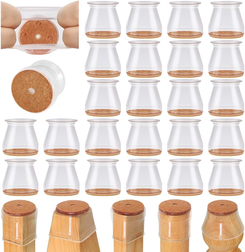 Silicone Chair Leg Protectors - No More Floor Scratches! (Fit: 0.9-1.29)