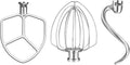 Stainless Steel Accessories for KitchenAid 5-6 Qt Bowl-Lift Mixer