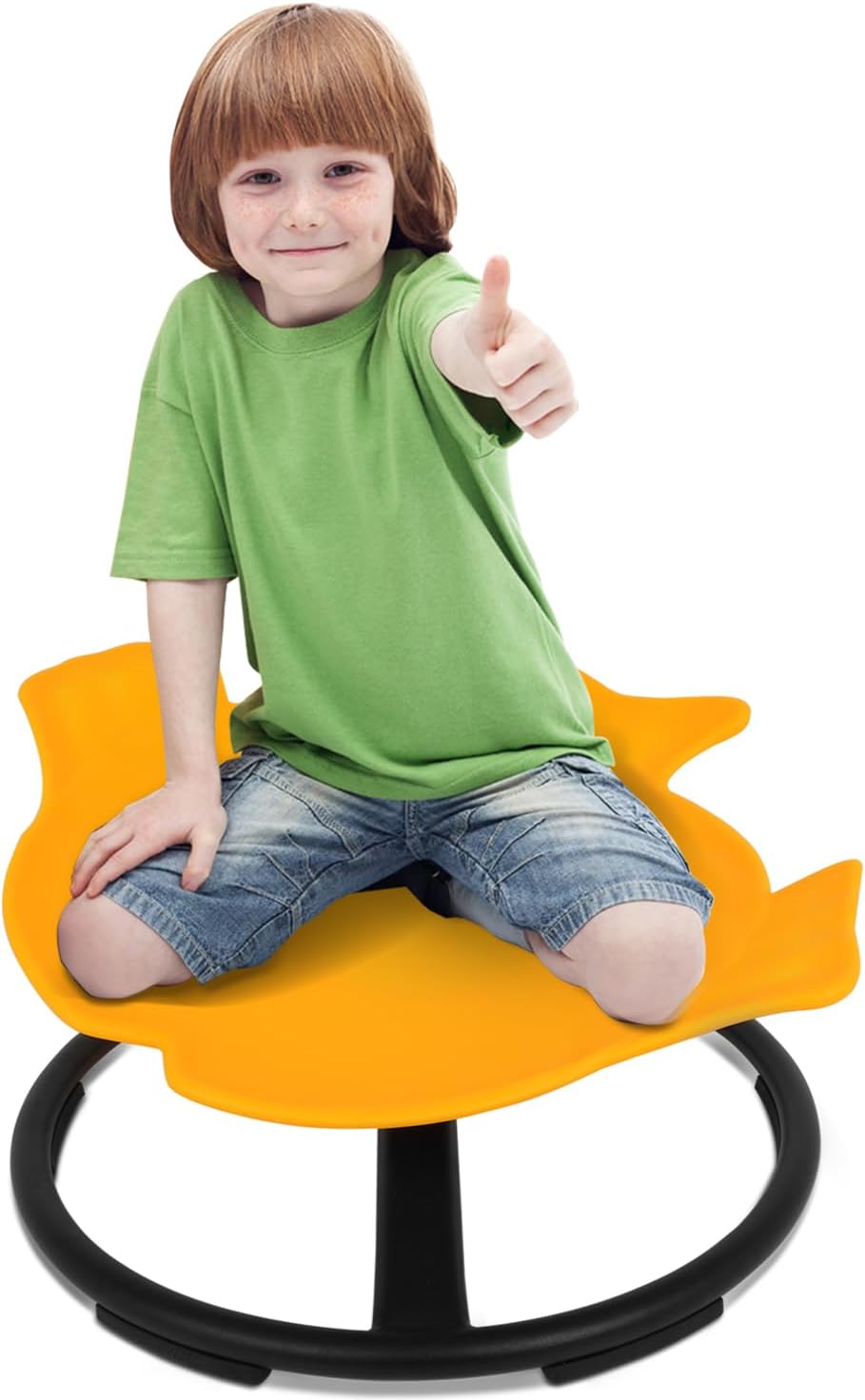 Yellow Sensory Swivel Chair for Kids