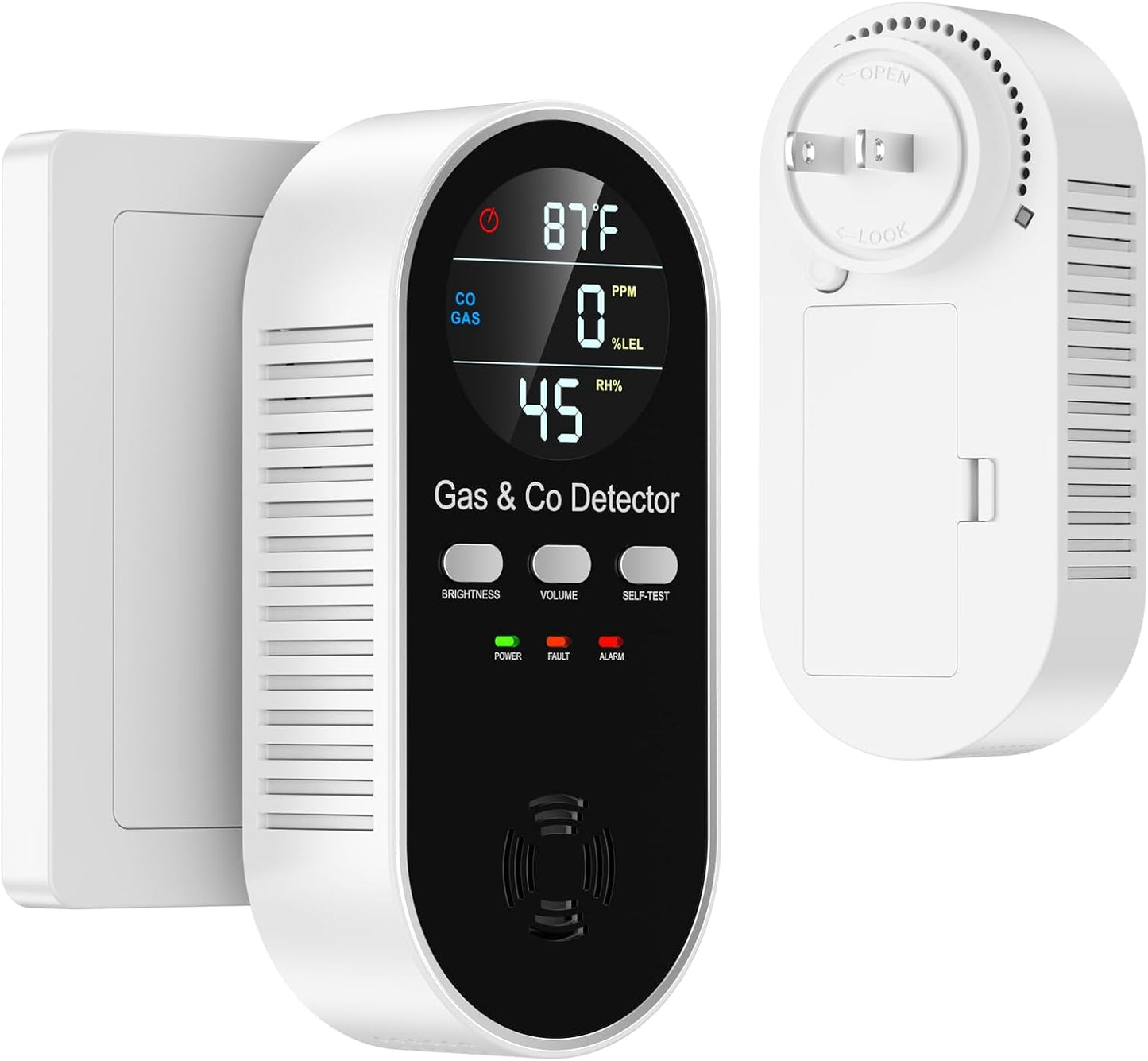 5 in 1 Carbon Monoxide Detectors with Temperature and Humidity